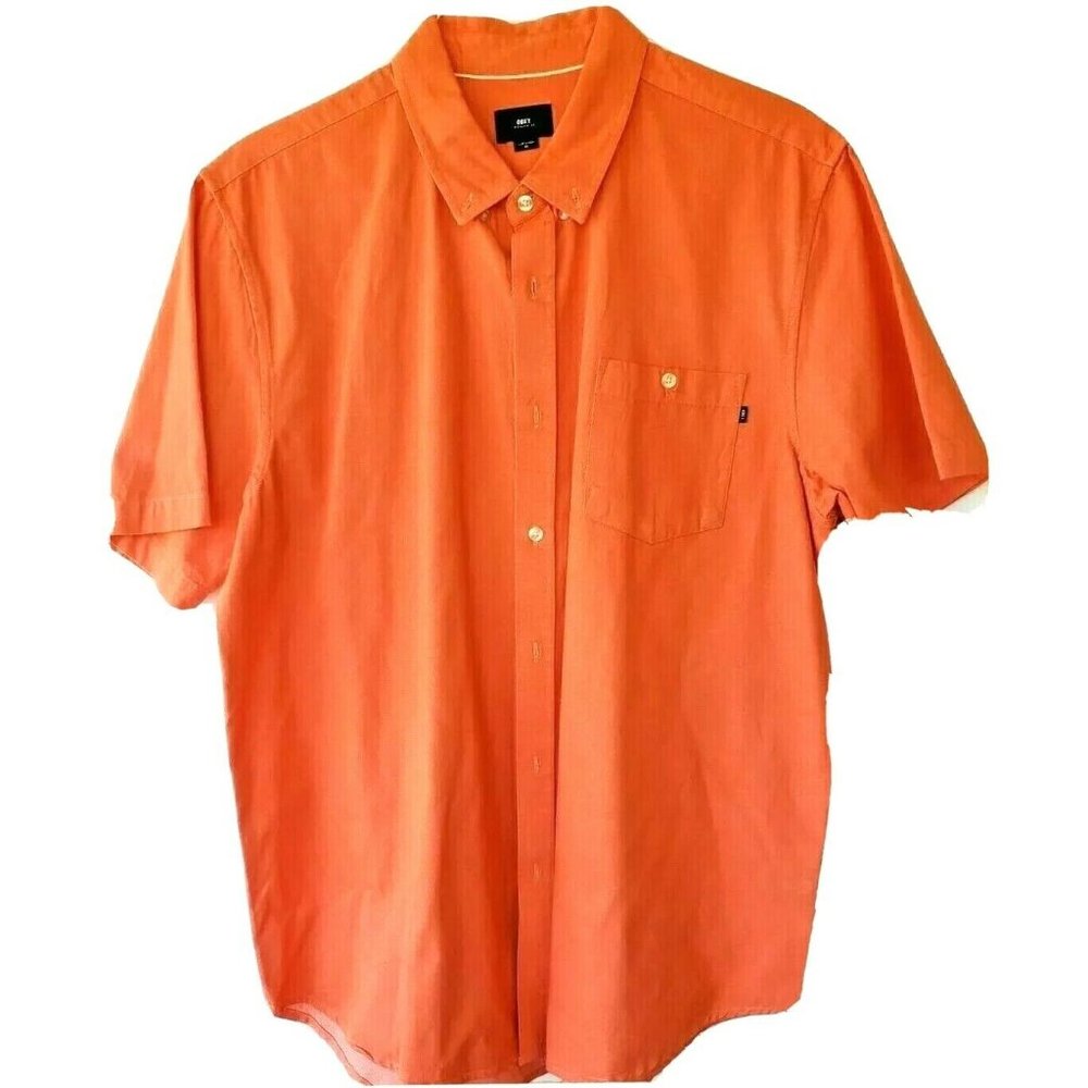 Obey Worldwide Skater Fit Bright EUC Button Up Shirt  XL